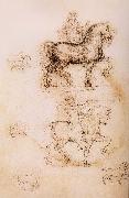 Study fur the Sforza-Reiterstandbild Leonardo Da Vinci